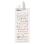 Saqueta Talheres Celulose Branca Pizza 85x195mm + Guardanapo Dry Tissue 330x330mm 250 un