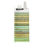 Saqueta Talheres Celulose Branca Wood 85x195mm + Guardanapo Dry Tissue 330x330mm 250 un