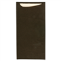 Saqueta Talheres Kraft Verjurado Preto 112x225mm + Guardanapo Tissue 2 folhas 330x400mm 400 un