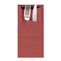 Saqueta Talheres Kraft Verjurado Bordeaux 112x225mm + Guardanapo Tissue 2 folhas 330x400mm 400 un