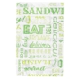 Saqueta de Papel Anti Gordura Parole Verde 120+70x180mm 500un