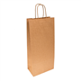 Saco para Garrafa Castanho Kraft Asa Retorcida - 180+100X390un 250 un