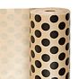 Papel de embrulho Kraft Natural 60g/m2 0,7x100m Topos 1 rolo