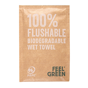 Toalhita Refrescante Flushable Citrico Feel Green 300 un
