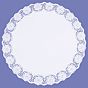 Naperon em Papel Rendado Branco Circular 280 mm 100un