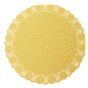 Naperon em Papel Rendado Dourado Circular 320 mm 100 un