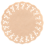 Naperon em Papel Rendado Kraft Circular 165 mm 250un