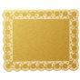 Naperon em Papel Dourado Rendado Rectangular 500x400mm 100 un