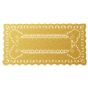 Naperon em Papel Dourado Rendado Rectangular 400x200mm 100 un