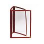 Menu Americano A5 150x215mm 3 corpos 6 pginas PVC Bordeaux
