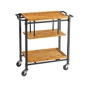 Carro de Servio em Madeira Natural 914x445x990mm