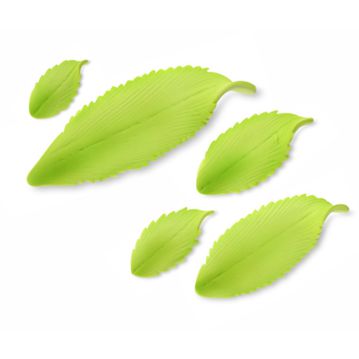 Folhas Verdes em A��car 5 modelos 30-90mm Modecor 100 un