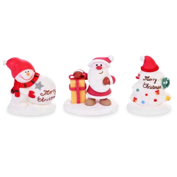 Assortiment de figurines de neige et de Nol en sucre 20 pices