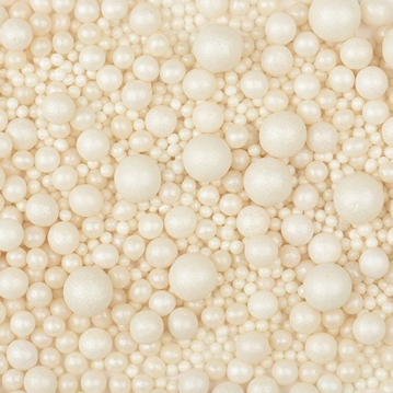 P�rolas de A��car Branco Tamanhos Diversos Modecor 100g