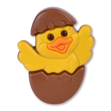 Decora��es de Chocolate Modecor - Milk Chocolate Chick in Egg 29x38mm 36 un