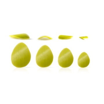Dobla Feuilles et ptales - Rose petals - Curvy spots green 288 unit
