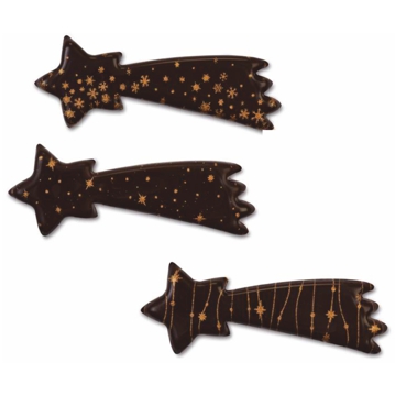 Estrelas Cometa Chocolate Negro Modecor 70x30mm 60 un