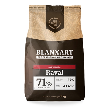Cobertura de Chocolate Puro Negro 71% Raval Dark Blanxart 8x1kg