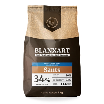Cobertura de Chocolate Puro Leite 34% Sants Milk Blanxart 2x5kg