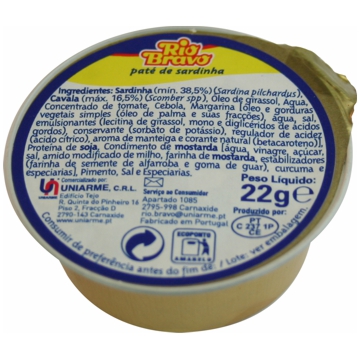 Pat� de Sardinha Rio Bravo 24x22g