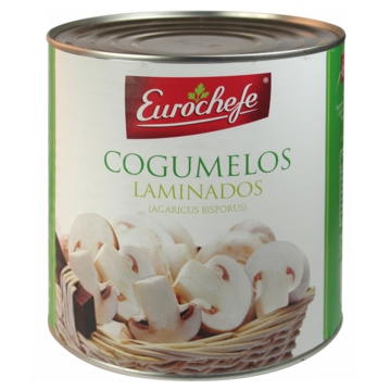 Cogumelos Laminados Eurochefe PE 1330g PL 2500g