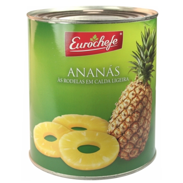 Anan�s Rodelas em Calda Eurochefe PE 1780g PL 3030g