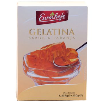 Gelatina Laranja Eurochefe 5x250g