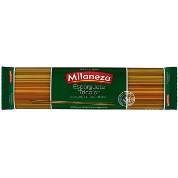Massa Seca Esparguete Tricolor Milaneza 16x500g