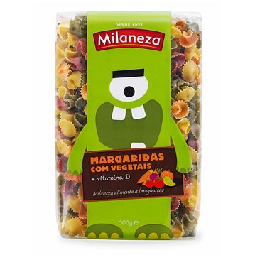Massa Seca Margaridas com Vegetais e Vitamina D Milaneza 10x500g