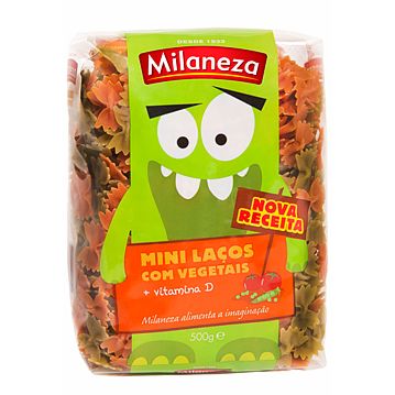 Massa Seca Mini Laos com Vegetais e Vitamina D Milaneza 10x500g