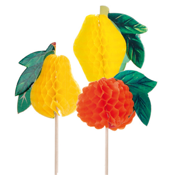 Frutos Sortidos em Papel 100mm 100 un