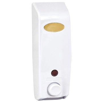 Dispensador de Gel de Banho e Champ 400ml Plstico ABS Branco 85x85x250mm