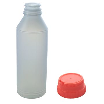 Garrafa Redonda Pead Translcido 250ml com Tampa 230un