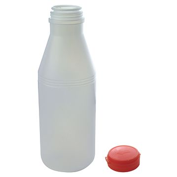 Garrafa Redonda Pead Translcido 500ml com Tampa 125un