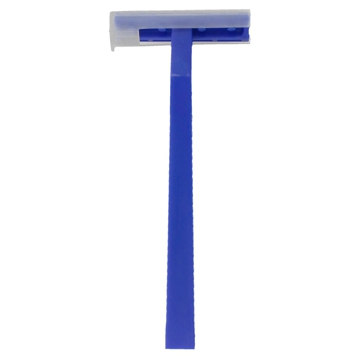 Lmina de barbear dupla folha a granel Plstico HDPE azul 100mm 100 un