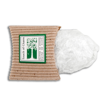 Touca de Duche Branco em PE Individual Touch of Charm 70x75x25mm 100 un