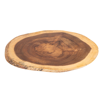 Tbua Oval em Madeira de Accia 406x203x19mm 6 un
