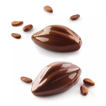 Molde de Silicone para Pastelaria Cacau 6x120ml 102x57x42mm