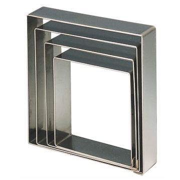 Forma Cortante em Anel Quadrado de Inox para Semifrios 280x280x40mm