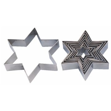 Conjunto de 9 Formas Cortantes em Inox para Pastelaria - Estrela 37-150mm