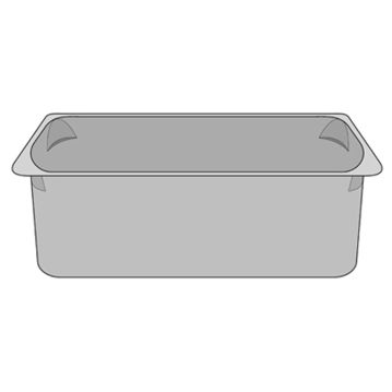 Cuba em Plstico Cinzento para Gelado 4750ml Caixa 120