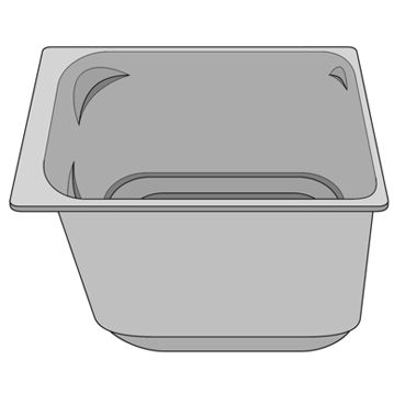 Cuba em Plstico Transparente para Gelado 2500ml Caixa 176