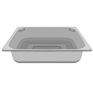 Cuba em Plstico Cinzento para Gelado 5500ml Caixa 100