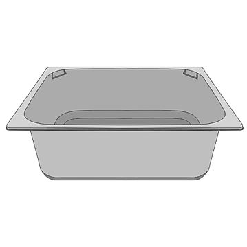 Cuba em Plstico Branco para Gelado 8500ml Caixa 80