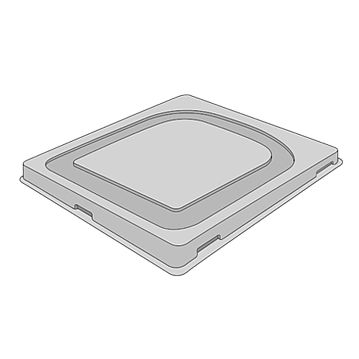 Tampa de Plstico Transparente para Cuba de Plstico 2500ml Caixa 348