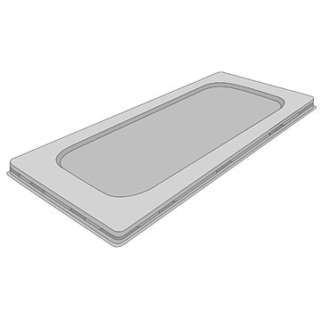 Tampa de Plstico Transparente para Cuba de Plstico 5000ml - Rasa Caixa 84