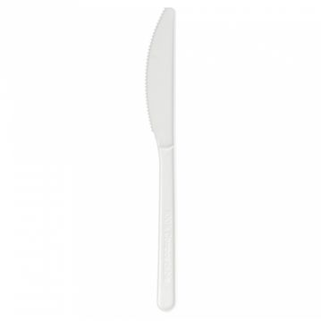 Faca em CPLA branco 180mm 1000un