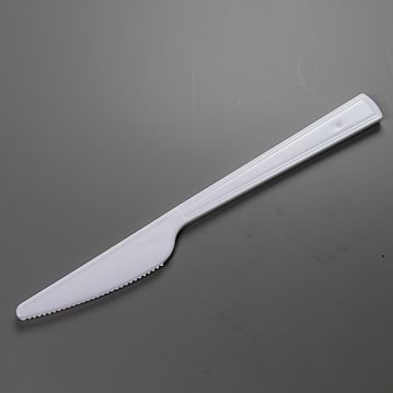 Faca de Plstico Branco PLUS 180mm 18x100un