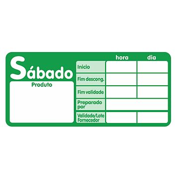 Etiqueta Autocolante Haccp - Sbado 500un