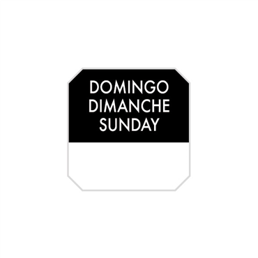 Etiqueta Autocolante Haccp 25x25mm - Domingo Dimanche Sunday 1000un